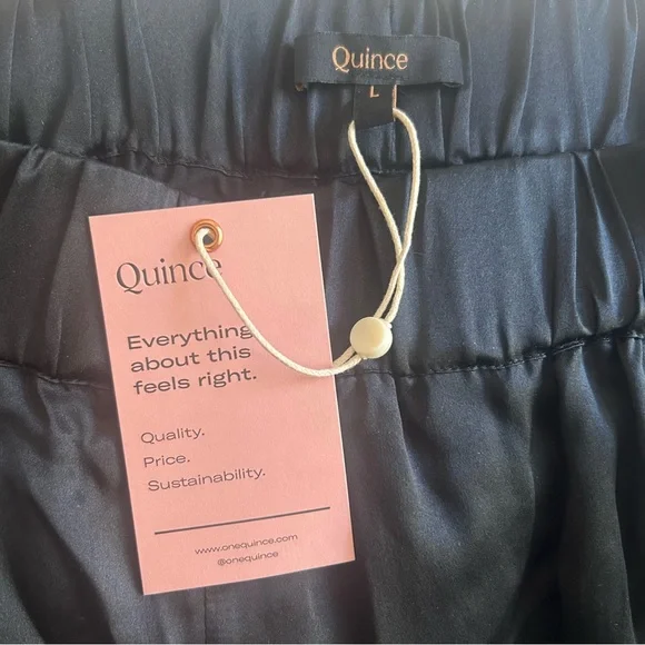 Quince 100% Washable Silk Cropped Wide Leg Pant (new with tags) - Picture 3 of 7